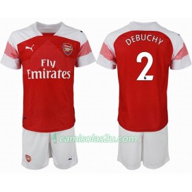 Camisolas de Futebol Arsenal DEBUCHY 2 Criança Equipamento Principal 2018/19 Manga Curta